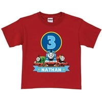 Személyre szabott Thomas & Friends Red Birthday Fiúk pólója méretben: 2T, 3T, 4T, 5 6T