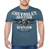 Férfi chevrolet chevy motoros divízió rövid ujjú grafikus póló