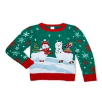 Ünnepi idő lányok karácsonyi pulóver, 4- és plusz méretű