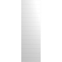 Ekena Millwork 12 W 80 H True Fit PVC Horizontális Slat Modern Style rögzített redőnyök, fehér