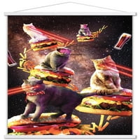 James Booker-Galaxy lézer macskák sajtburger fali poszter mágneses kerettel, 22.375 34