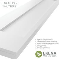 Ekena Millwork 12 W 30 H True Fit PVC San Antonio misszió stílusú rögzített redőnyök, befejezetlen