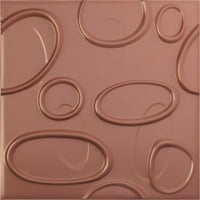 Ekena Millwork 5 8 W 5 8 H Feli endurawall dekoratív 3D -s fali panel, univerzális gyöngy metál pezsgő rózsaszín