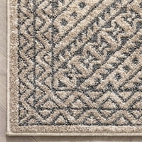 Jól Szőtt Malaga Líra Mozaik Csempe Munka Bézs 5'3 7'3 Magas-Alacsony Terület Szőnyeg