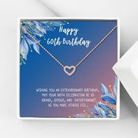 Anavia boldog 18. születésnapi ajándékok rozsdamentes acél divat nyaklánc születésnapi kártya ékszer ajándék lánynak, születésnapi