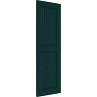 Ekena Millwork 12 W 58 H True Fit PVC Két egyenlő emelt panel redőny, termikus zöld