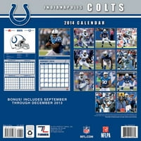 Turner engedélyezése Indianapolis Colts mini fali naptár