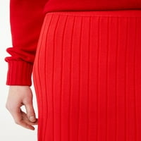 Ingyenes összeszerelés női redős midi pulóver szoknya