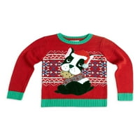 Jolly pulóverek lányok karácsonyi hosszú ujjú személyzet nyak pulóver pulóver, méretek 4-16
