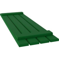 Ekena Millwork 1 2 W 70 H Americraft Négy tábla külső, valódi fa távolságra helyezett tábla-N-Batten redőnyök, Viridian Green