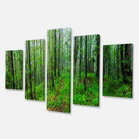 Designart 'zöld vad erdő sűrű fákkal' erdővászon művészete