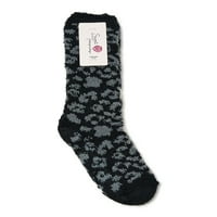 Titkos kincsek A női luxus társalgó leopárd márkás zokni megfogókkal, 2-csomaggal