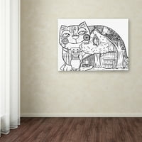 Védjegy Képzőművészet 'Alpes Cat 2' vászon művészet, Oxana Ziaka