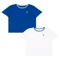 S. Polo Assn. Fiúk Ringer póló, 2 csomag, méret 4-18