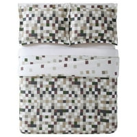 America Pixel Full Bed Coforter White