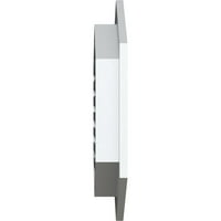 Ekena Millwork 12 W 20 H függőleges csúcsos gable szellőzőnyílás: Funkcionális, PVC Gable Vent W 1 4 lapos burkolat keret