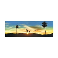 Rick Monzon 'Hollywood Hills Sunset' Canvas Art