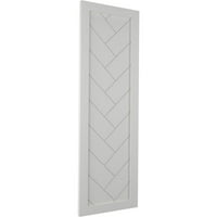 Ekena Millwork 12 W 64 H True Fit PVC Egyetlen Panel Heringbone Modern Style rögzített redőnyök, Hailstorm szürke