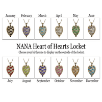 Nana Heart of Hearts Birthstone Locket Anya nő felnőtt medál, sárga - július 6.