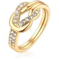 Osztrák kristálykristály elemek 18 kt aranyszínű gyűrű