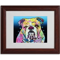 Védjegy Képzőművészet The Bulldog vászon művészet, Dean Russo, fa keret