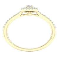 Imperial CT TDW smaragd gyémánt dupla halo eljegyzési gyűrű 10 k sárga aranyban
