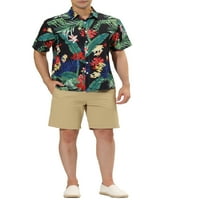 Egyedi olcsó férfiak virágos nyomtatott gomb rövid ujjú nyári strand ingek