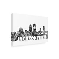 Marlene Watson 'Jacksonville Florida Skyline BG 2' Canvas Art