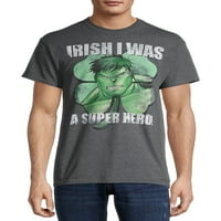 Csodálja meg a hihetetlen Hulk férfiak Szent Patrick -napi ír szuperhős grafikus póló voltam