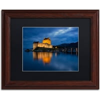 Védjegy Szépművészet Eilean Donan kastély vászon művészet, Michael Blanchette Photography Black Matt, Wood Frame