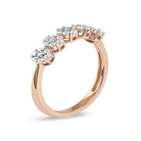Imperial 10K rózsa arany 1 4ct tdw gyémánt klaszter női divatgyűrű