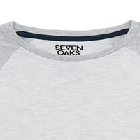 Hét tölgyfa fiú színes blokk hosszú ujjú pólók, csomag, méret 4-16