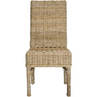 Safavieh Mango Wood Beacon oldalsó szék, 2 -es készlet, természetes befejezetlen