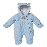 Wippette Baby Boy Micro Fleece babakocsi medve hímzéssel, NB-9M méretek