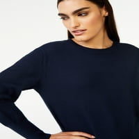 Ingyenes összeszerelés női boxy crewneck pulóver