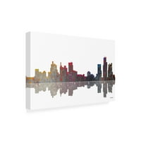 Marlene Watson 'Boston Massachusetts Skyline BW 1' Canvas Art