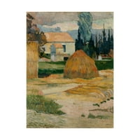 A Gauguin által az Arles 'Canvas művészete közelében található „Táj” Képzőművészet