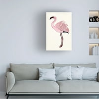 Naomi McCavitt 'Stricing Flamingo II' vászon művészet