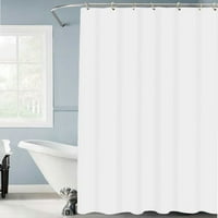 Bath Bliss 70 72 Poliészter zuhanyfüggöny fröccsenésvédővel, fehér szilárd mintával