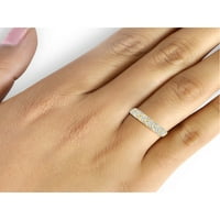 JewelersClub gyémántgyűrűk nőknek-Accent White Diamond Ring ékszerek-14K aranyozott ezüst zenekarok--Ring By JewelersClub