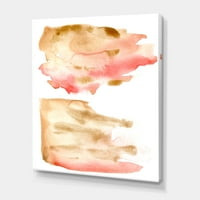 Designart 'Red Pink Gold és Bézs Absztrakt felhők' Modern Canvas Wall Art Print