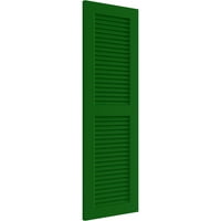 Ekena Millwork 18 W 47 H True Fit PVC Két egyenlő hangos redőny, Viridian Green