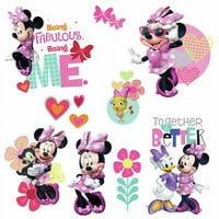 Minnie egér Boldog segítők héja, Stick fali matricák w 3D díszítmények