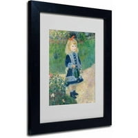 Védjegy Képzőművészet egy öntözéssel rendelkező lány keretes vászon művészete, Pierre Renoir