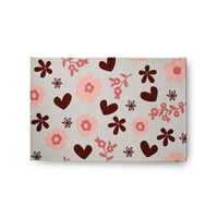 Egyszerűen Daisy 8 '10' rózsaszín virágos szerelem Valentin -szőlelt szőnyeg
