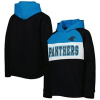 Ifjúsági Carolina Panthers fekete színű blokk raglan pulóver kapucnis pulóver