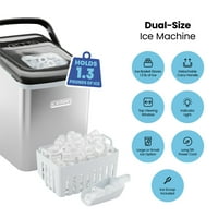 Iceman márka kettős méretű jéggép, perc tételenként, két jégkocka méretű opció rozsdamentes acél