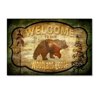 A LightBoxJournal védjegye Képzőművészet 'Welcome Lodge Bear' vászon művészete