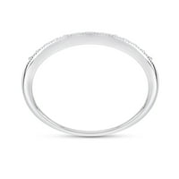 Ezüst ezüst köbös cirkónium -milgrain sáv gyűrű