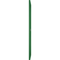 Ekena Millwork 15 W 65 H True Fit PVC Két egyenlő panel parasztház rögzített redőnyök w z-bar, viridian zöld